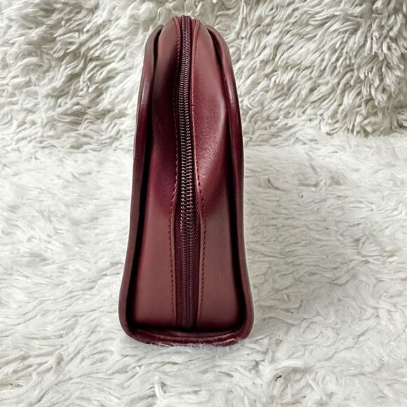CARTIER Zip clutch multipurpose organizer Bag mast line Bordeaux Red Leather‎ - Picture 6 of 12